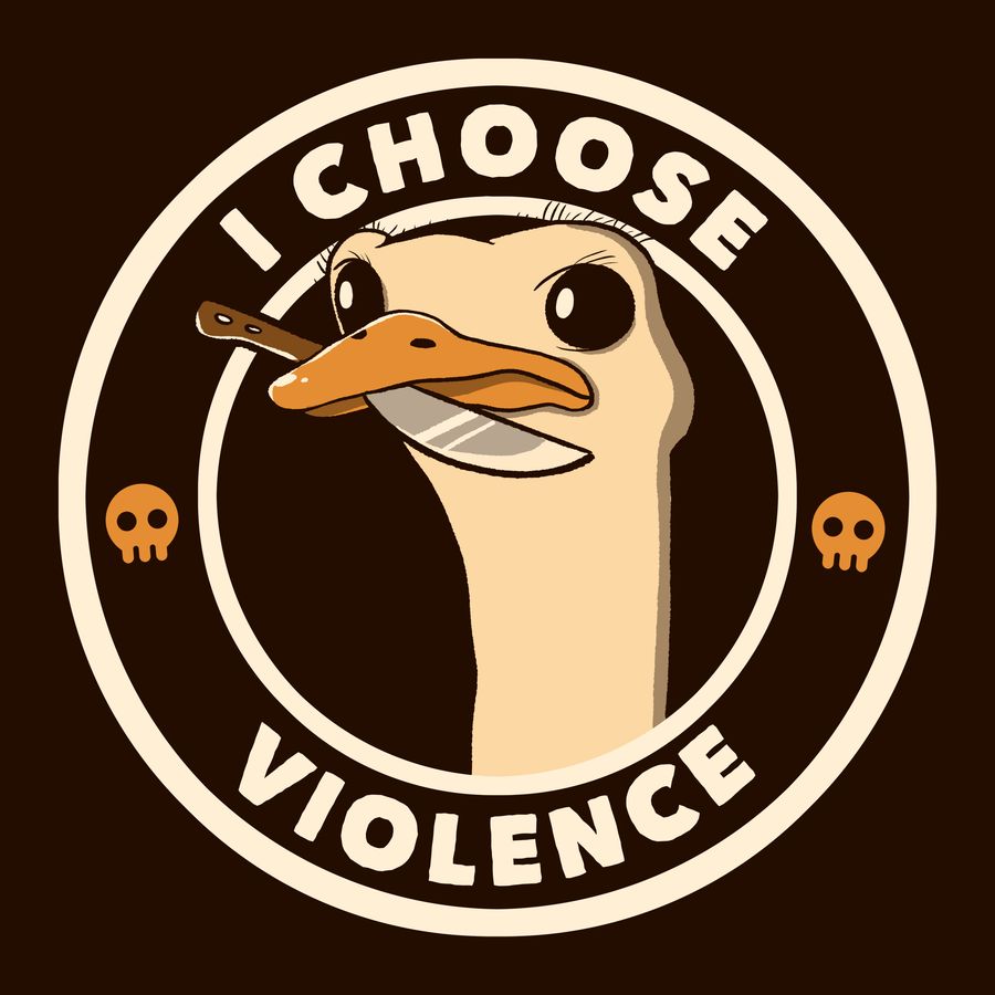 I Choose Violence emu stamp