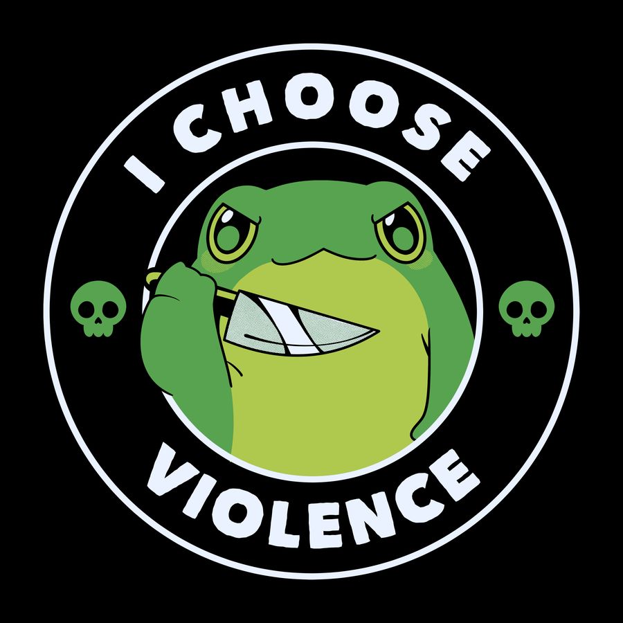 I Choose Violence frog stamp