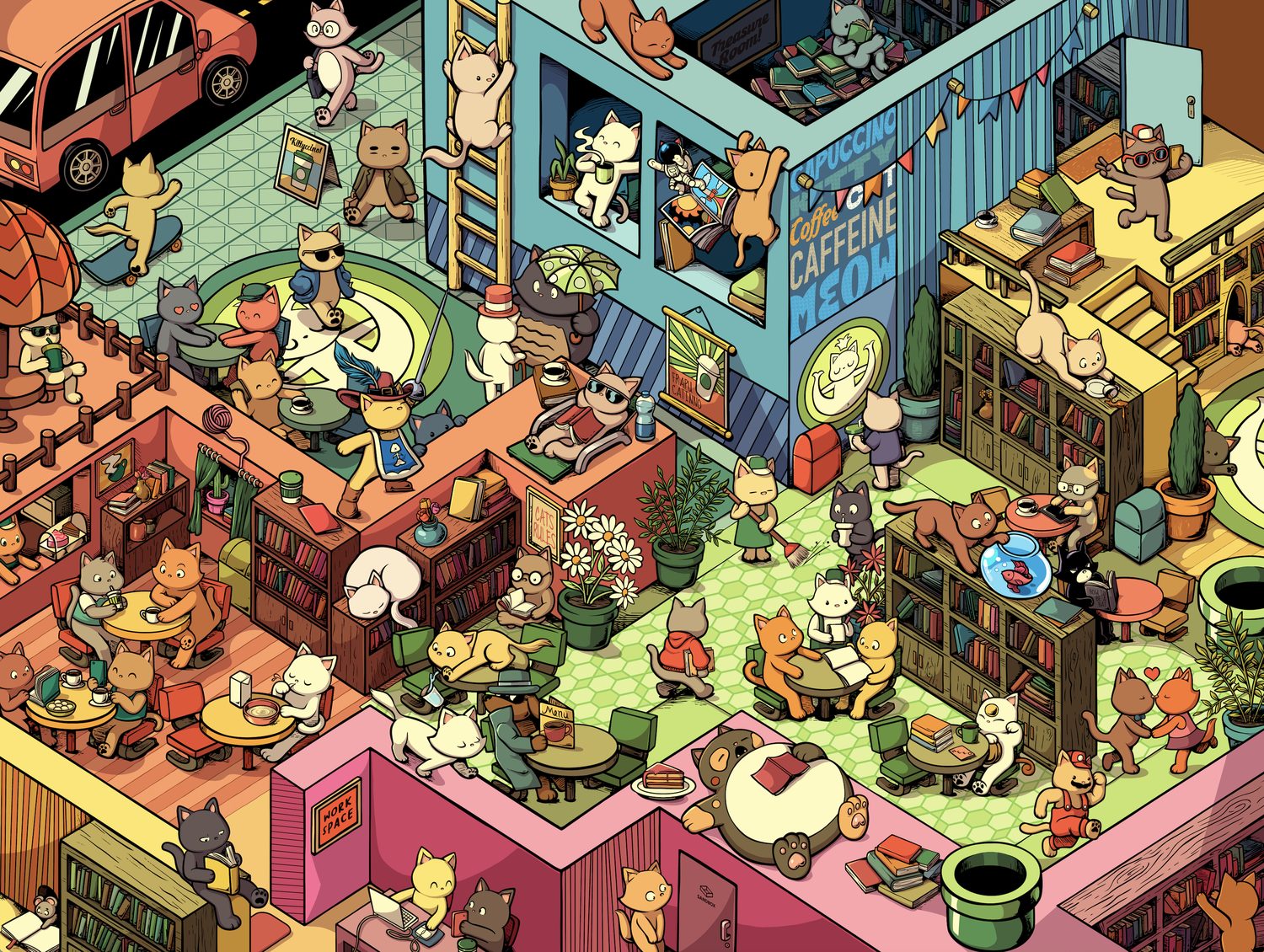 Party Cat Bookstore artwork