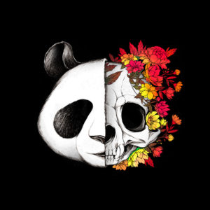 Panda Skull Rock Tshirt