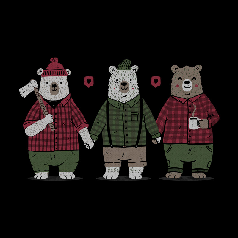 My Bear's Valentine Three Bears Tshirt - Tobe Fonseca
