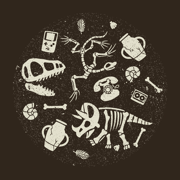 Dinosaurs Fossils Vintage Technology Tshirt - Tobe Fonseca